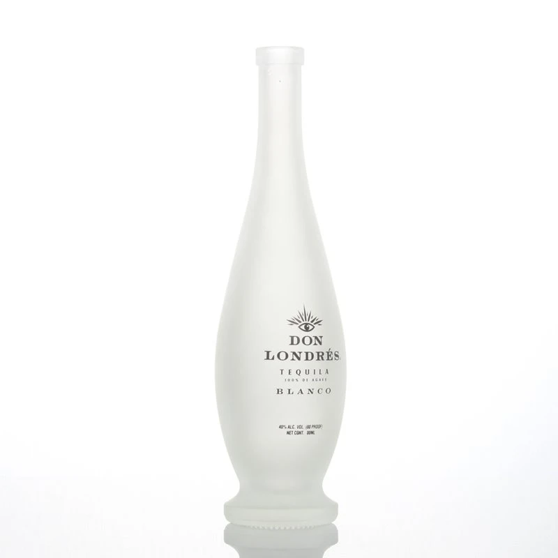 Botella de licor de vidrio esmerilado de 750 ml
