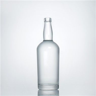 Botella de vidrio de whisky premium de 750 ml