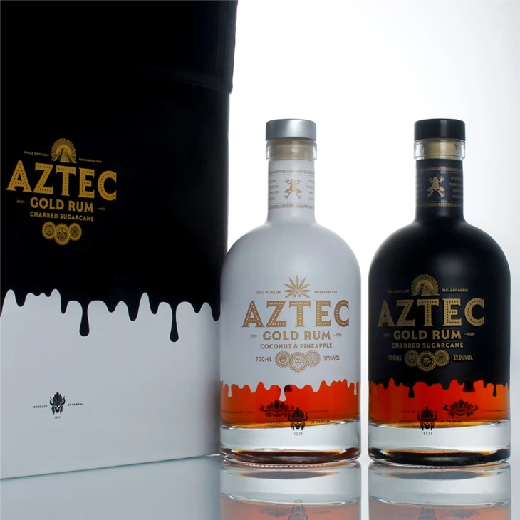 700ml Custom Printing Rum Liquor Glass Bottle, Bar Top