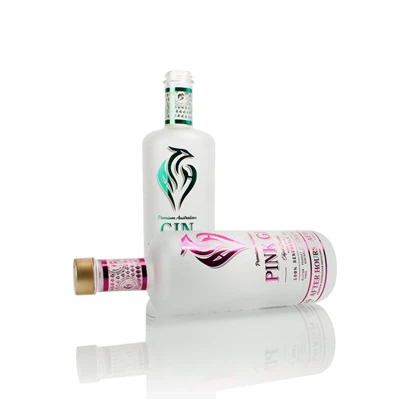 Botella de vidrio de espíritu premium esbelto