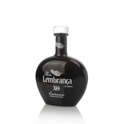 Botella de espíritu negro redondo de 700 ml