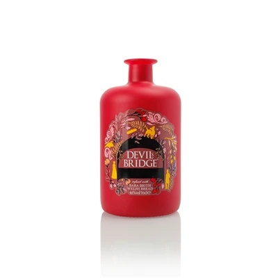 Botella de calcomanía roja redonda de 700 ml
