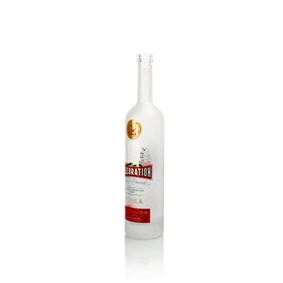 Botella de vidrio de vodka helado de 750 ml
