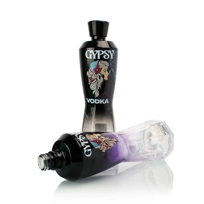 750 ml personalizar una elegante botella de espíritu curvado