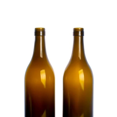 Botellas de vino de 750 ml de vidrio ámbar