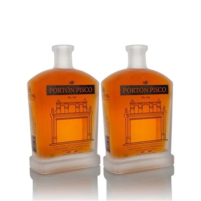 Botella de vidrio esmerilado